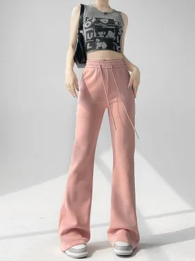 2024 New Casual Sweatpants High Waist Drape Horseshoe Pants