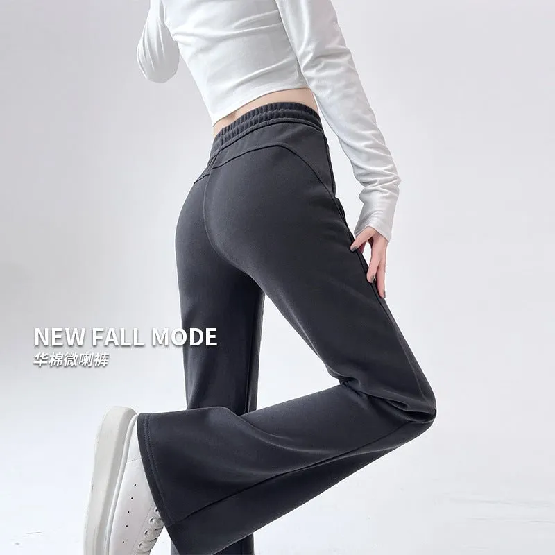 2024 New Casual Sweatpants High Waist Drape Horseshoe Pants