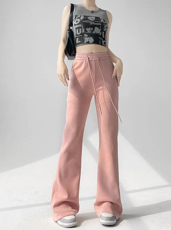 2024 New Casual Sweatpants High Waist Drape Horseshoe Pants