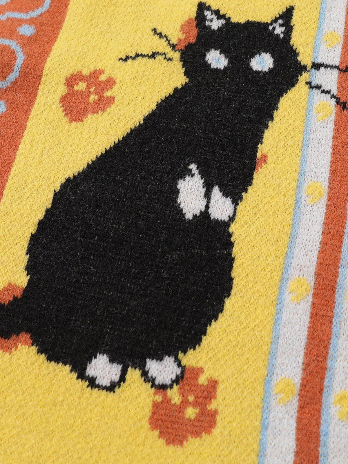 Aelfric Eden Cat Jacquard Vintage Sweater