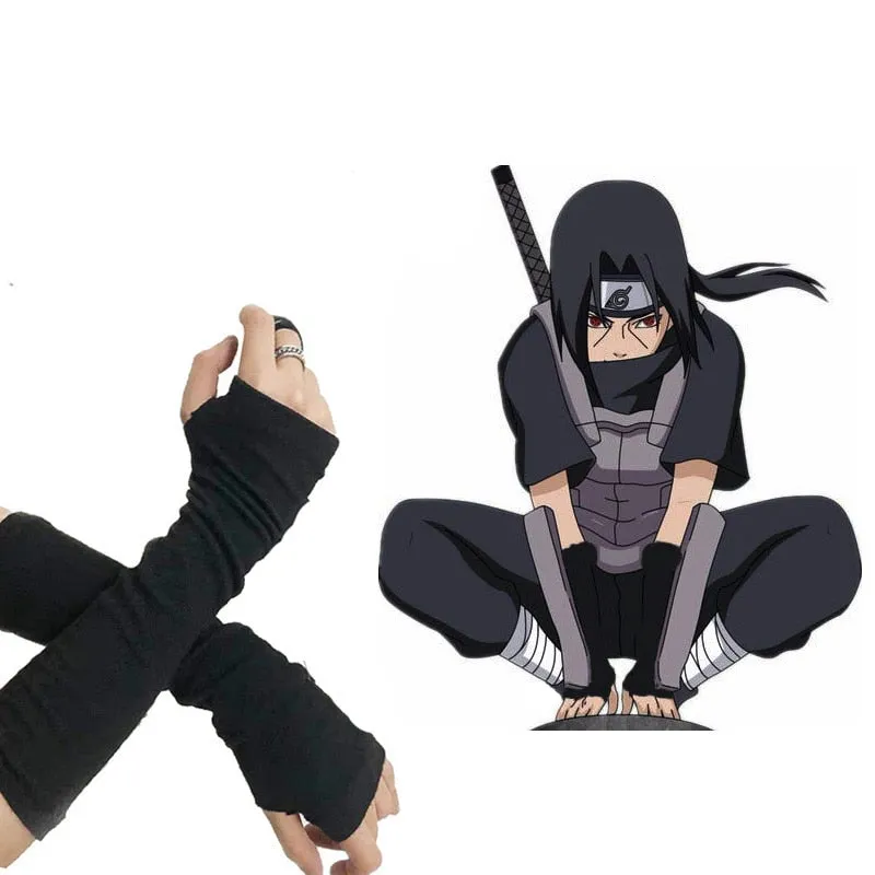 Anime Gloves | Ninja Fingerless Gloves | Anime Cosplay Gloves | Gothic Gloves | Arm Warmers | Anime Style Hand Arm Warmers | Gothic Mittens