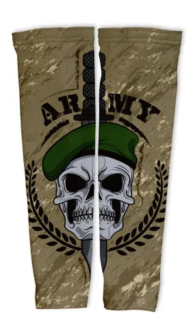 Army Skull Compression Arm Warmers Sleeves Unisex Walking/Cycling/Running/Golf