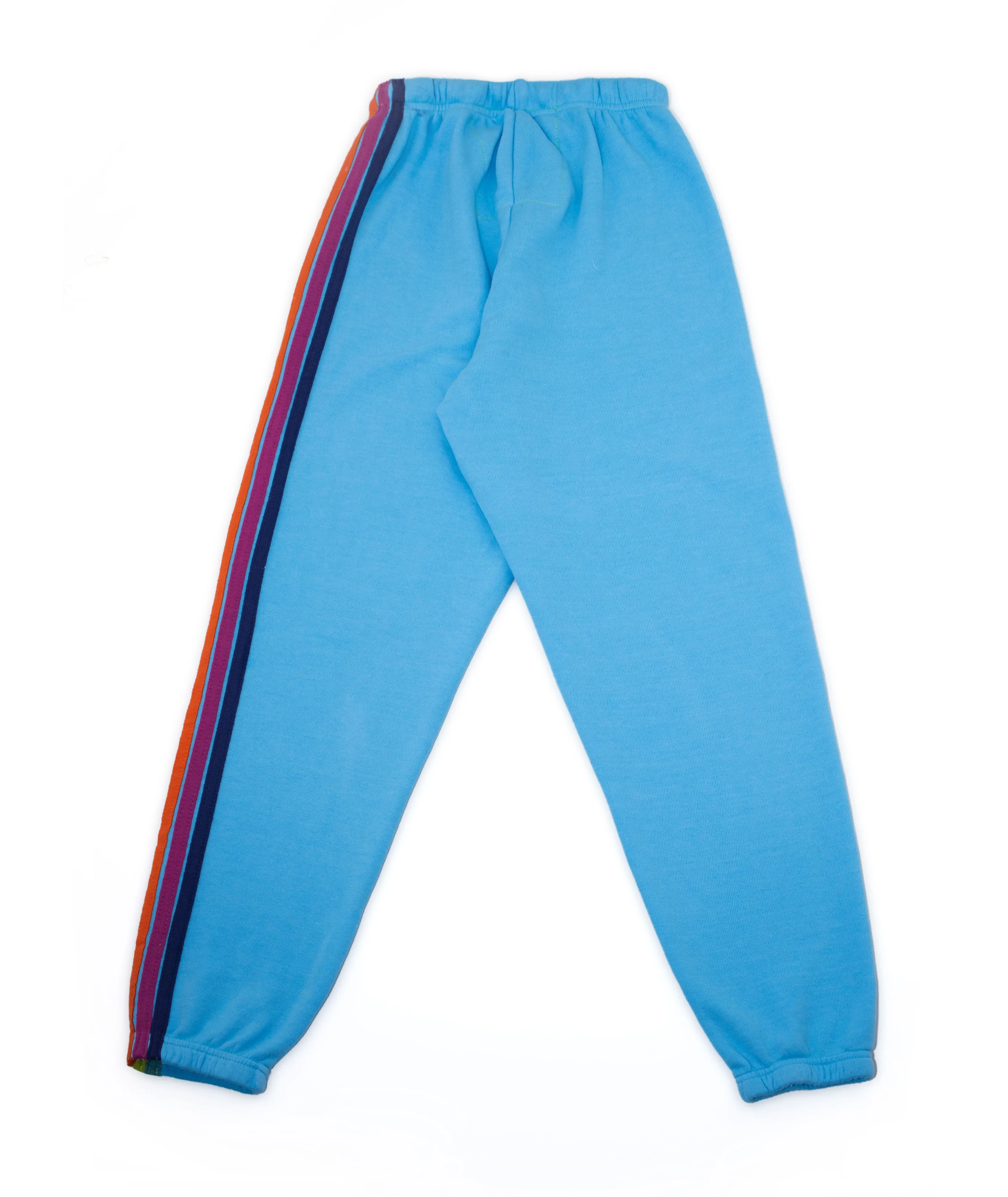 Aviator Nation Women 5 Stripe Sweatpants Sky/Rainbow