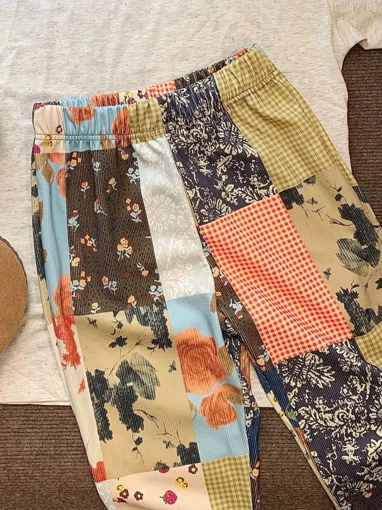 Back To School Joskaa Y2k Harajuku Vintage Flared Pants Women Streetwear Casual Baggy High Waist Plaid Trousers Kpop Mujer Sweatpants Hip Hop