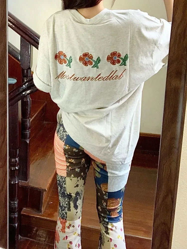 Back To School Joskaa Y2k Harajuku Vintage Flared Pants Women Streetwear Casual Baggy High Waist Plaid Trousers Kpop Mujer Sweatpants Hip Hop