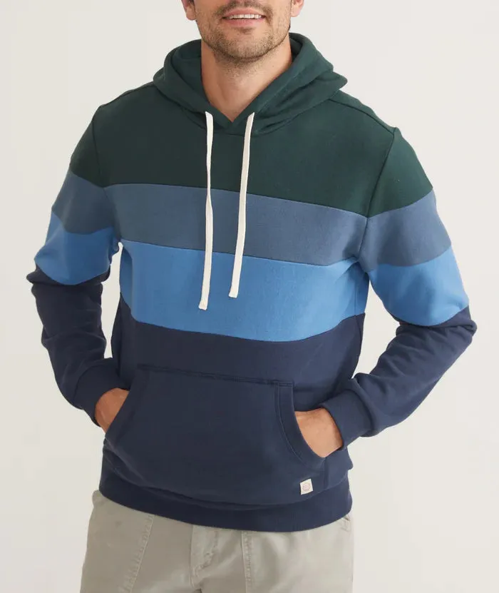 Blue Green Colorblock Hoodie