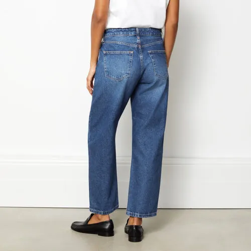 Boyfriend Jean in Indigo Wash with Button Fly by Albaray
