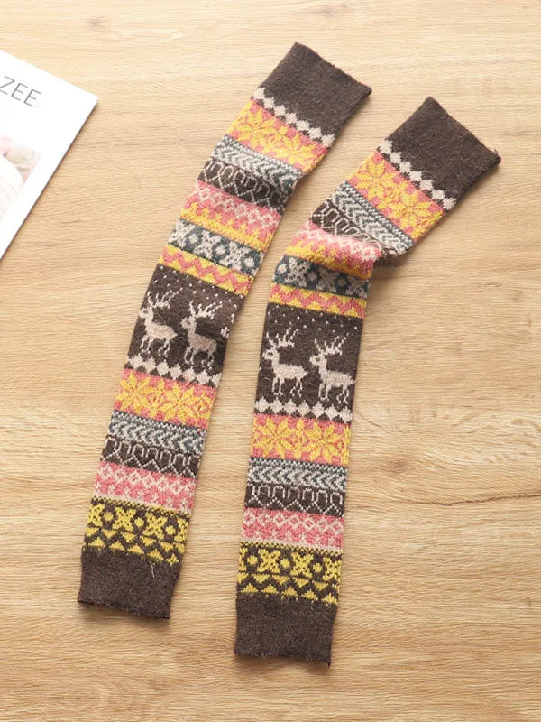 Casual Keep Warm Breathable Printed Over-The-Knee Leg Warmers Accessories
