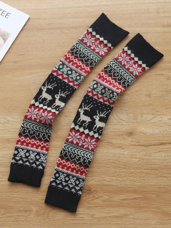 Casual Keep Warm Breathable Printed Over-The-Knee Leg Warmers Accessories