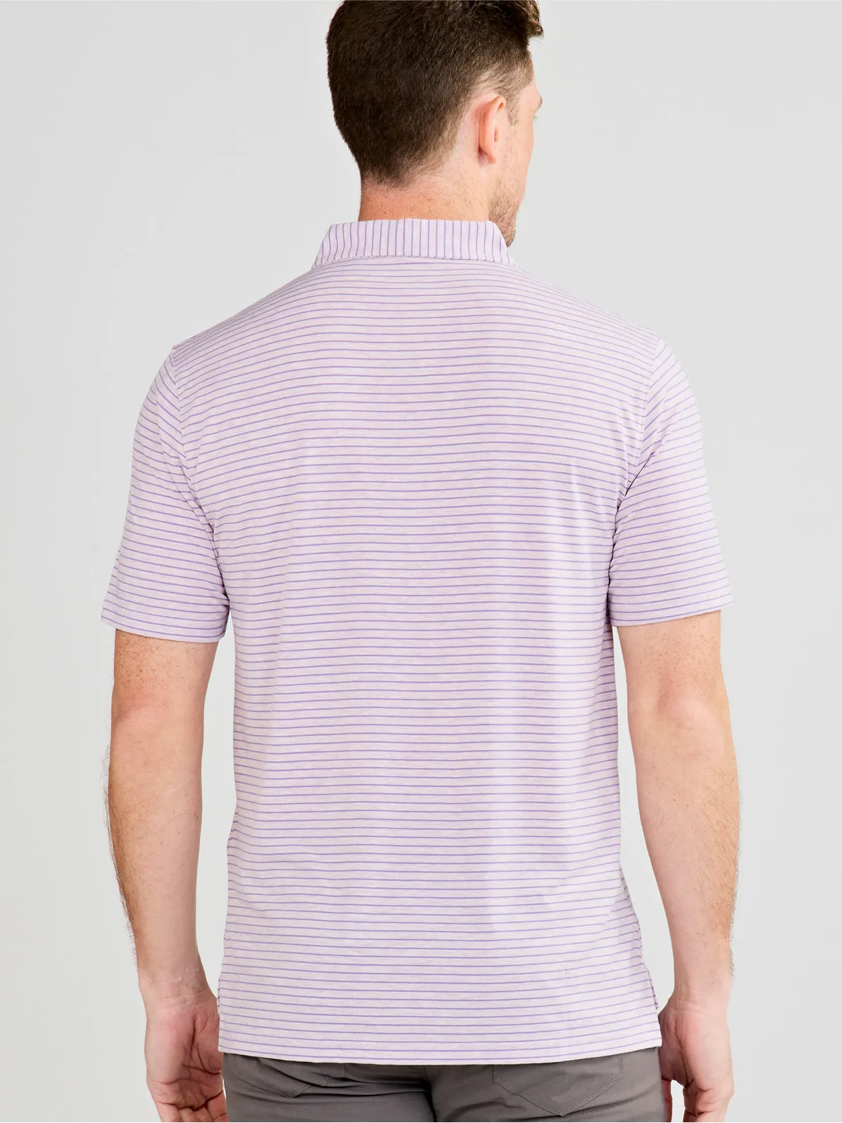 Cloud Polo - Brookline Stripe - LSU