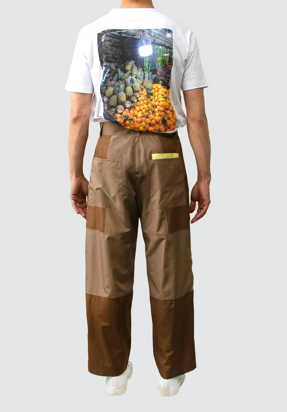 Colour-Block Wide Leg Trouser | Yellow