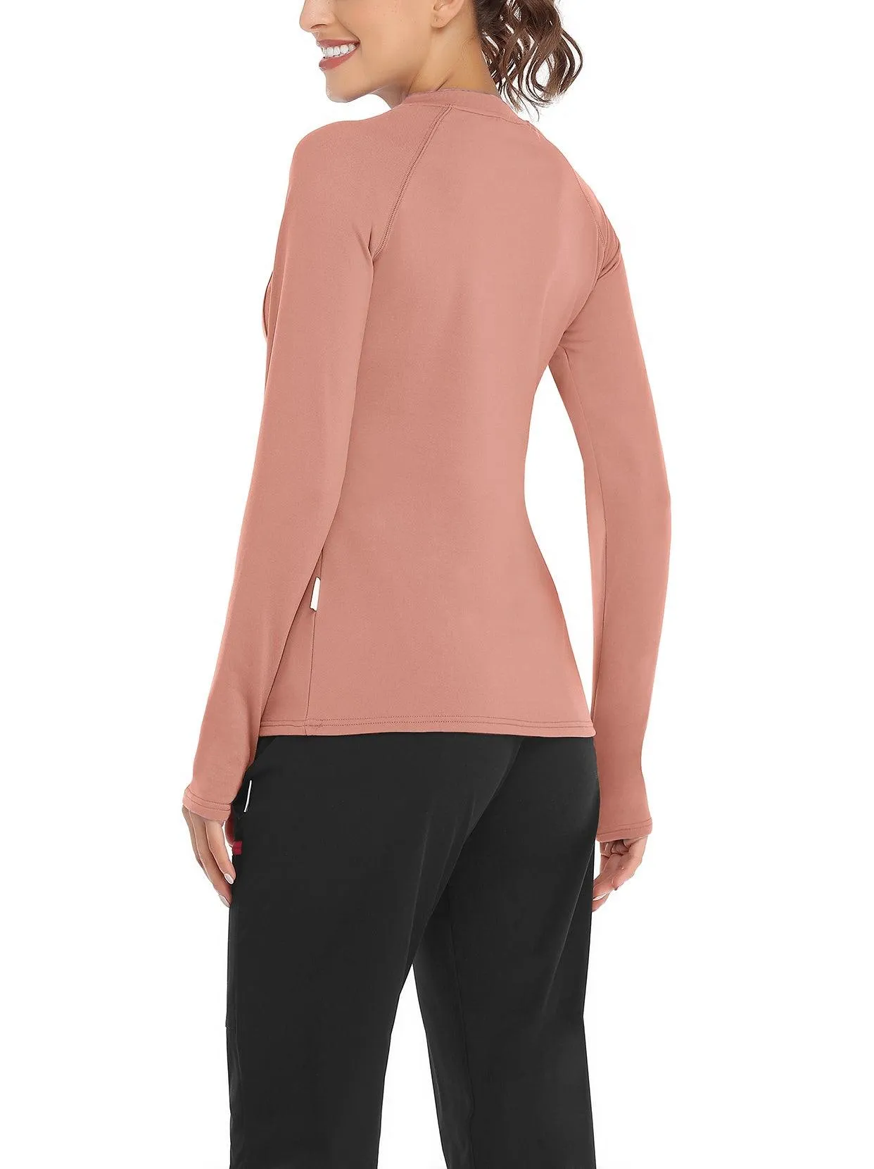 Crew-neck Long-sleeved Fleece top for Women