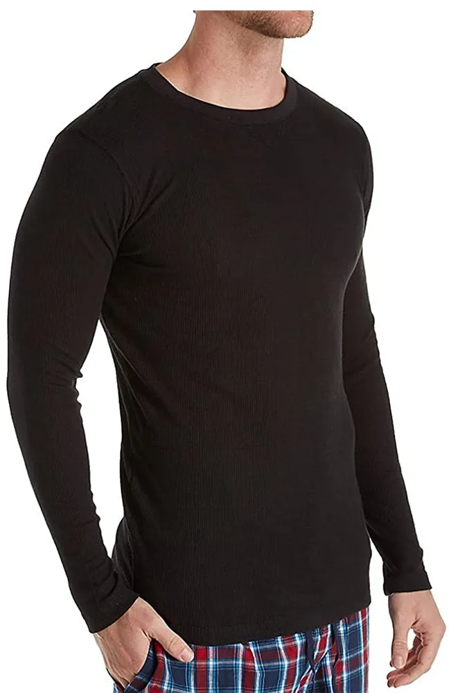 Hanes Men's Big Man Top Solid Long Sleeve Waffle Crew Shirt