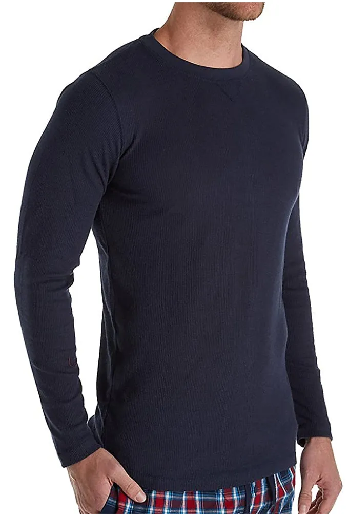 Hanes Men's Big Man Top Solid Long Sleeve Waffle Crew Shirt