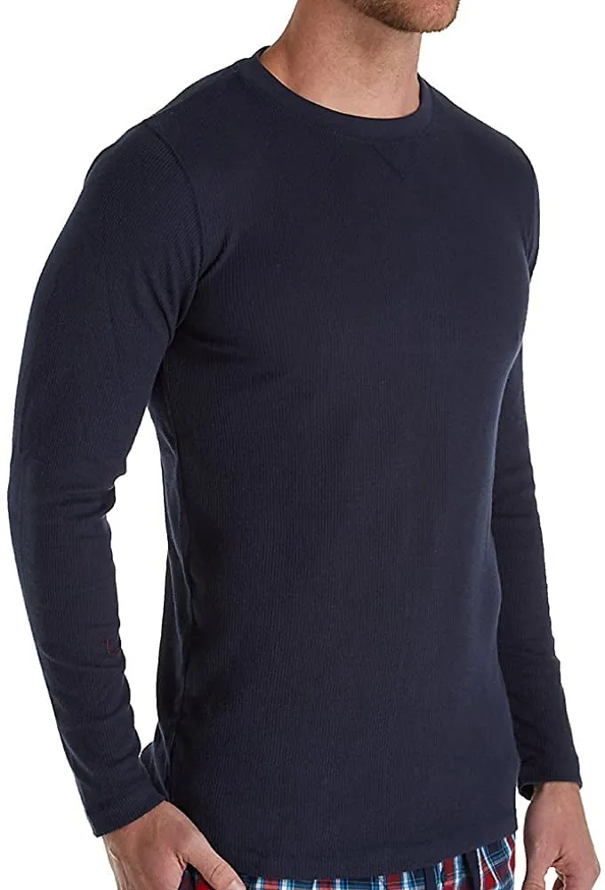 Hanes Men's Big Man Top Solid Long Sleeve Waffle Crew Shirt