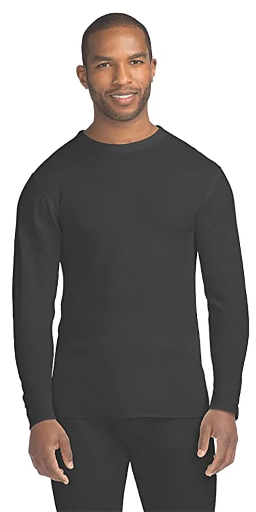 Hanes Men's Big Man Top Solid Long Sleeve Waffle Crew Shirt
