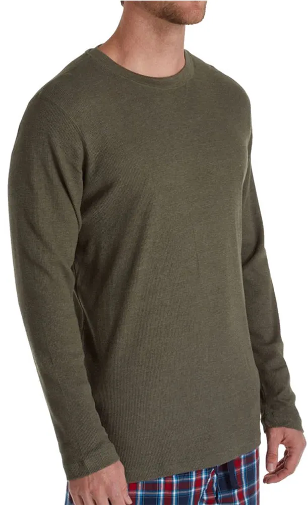 Hanes Men's Big Man Top Solid Long Sleeve Waffle Crew Shirt