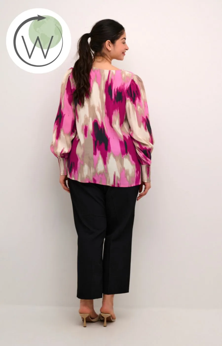 Kaffe Curve Alona Blouse in Pink