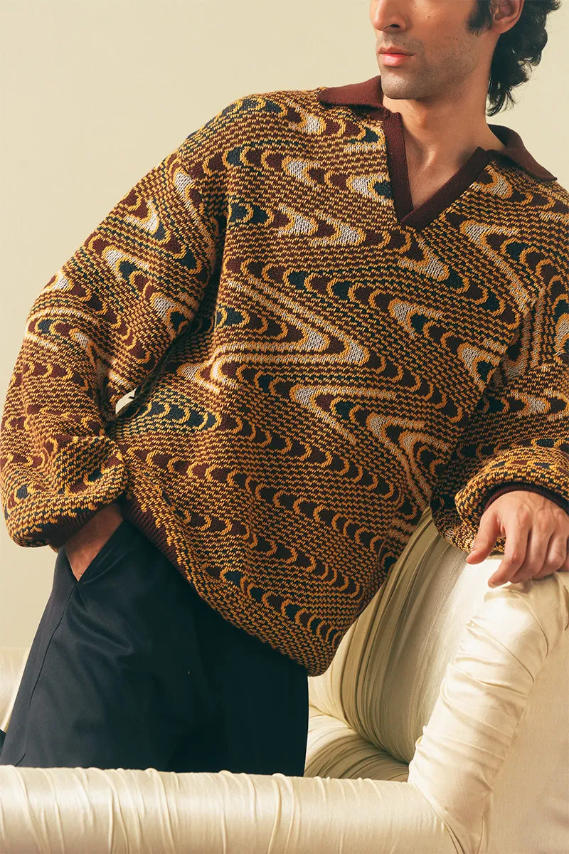 Leher Knitted Polo Sweater (Men)