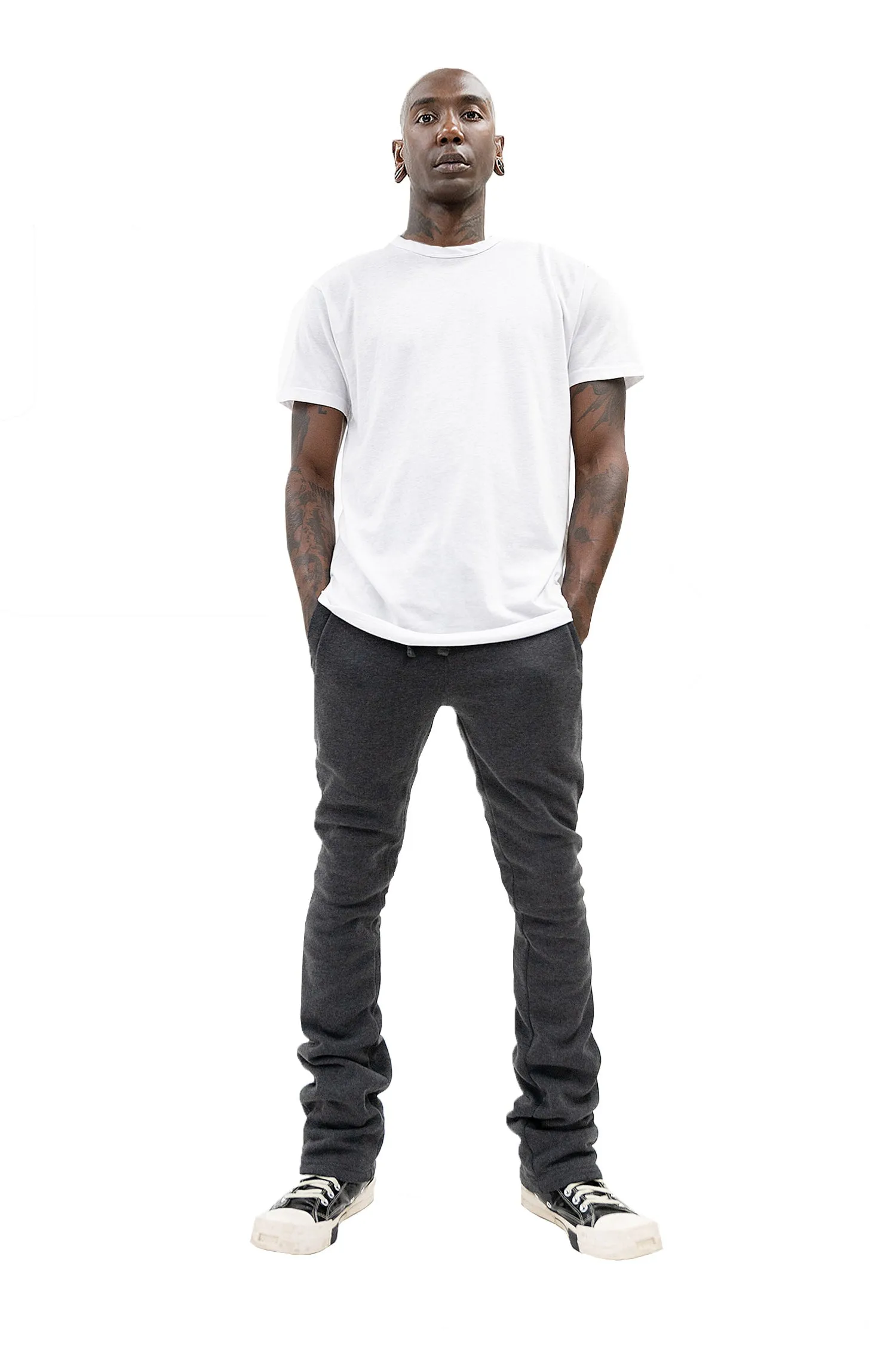 Men's Essential Flared Stacked Fleece Sweat Pants