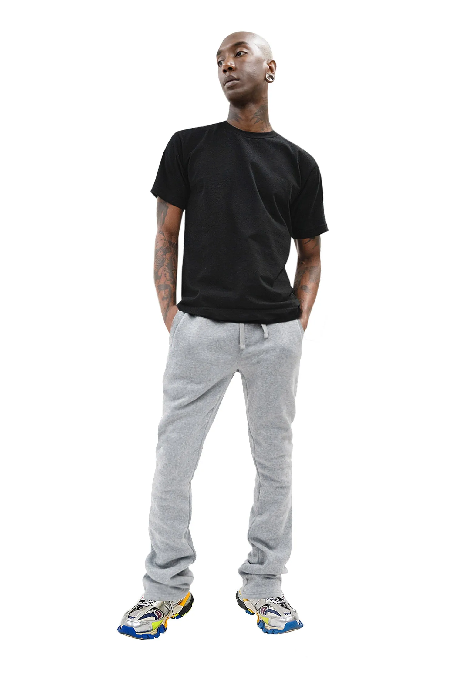 Men's Essential Flared Stacked Fleece Sweat Pants