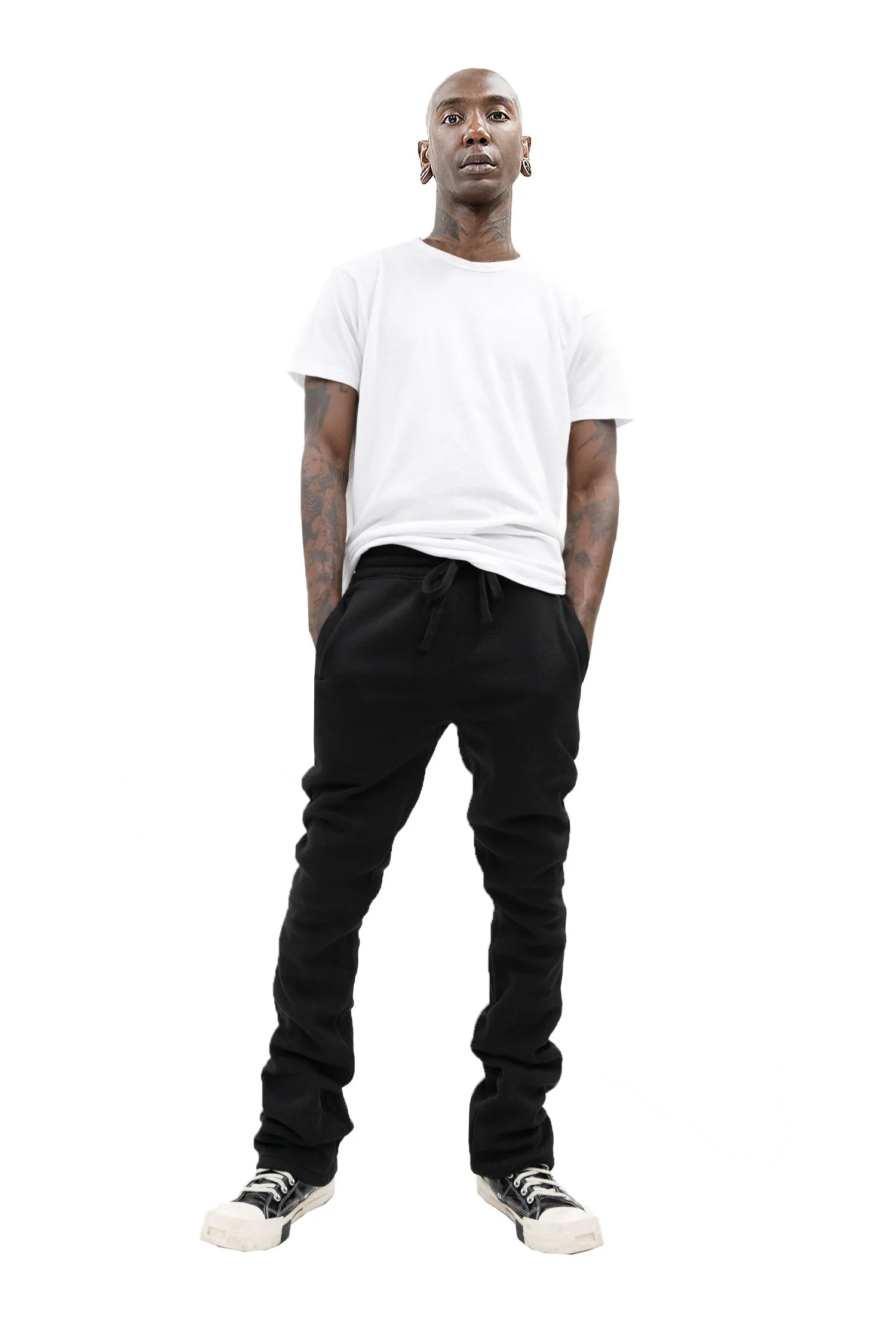 Men's Essential Flared Stacked Fleece Sweat Pants