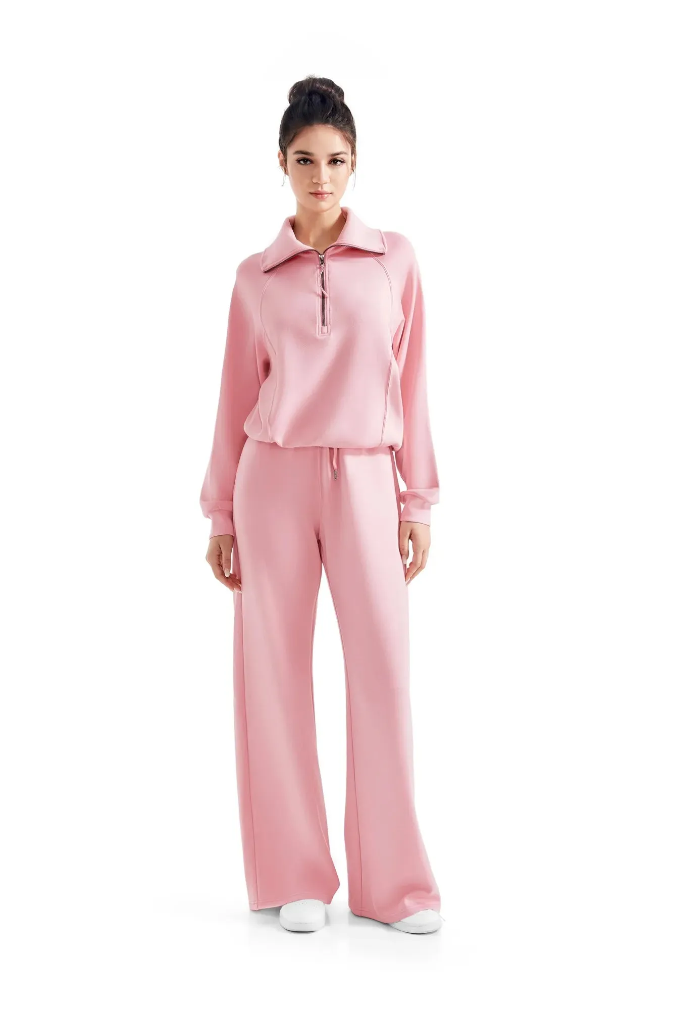 Modal Half Zip Collar Lounge Set