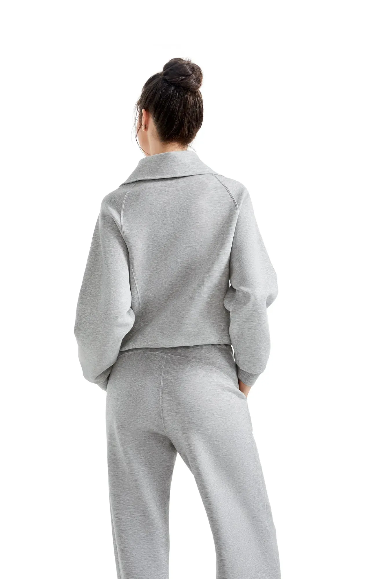 Modal Half Zip Collar Lounge Set