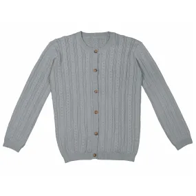 Noma Pointelle Cardigan- Powder Blue