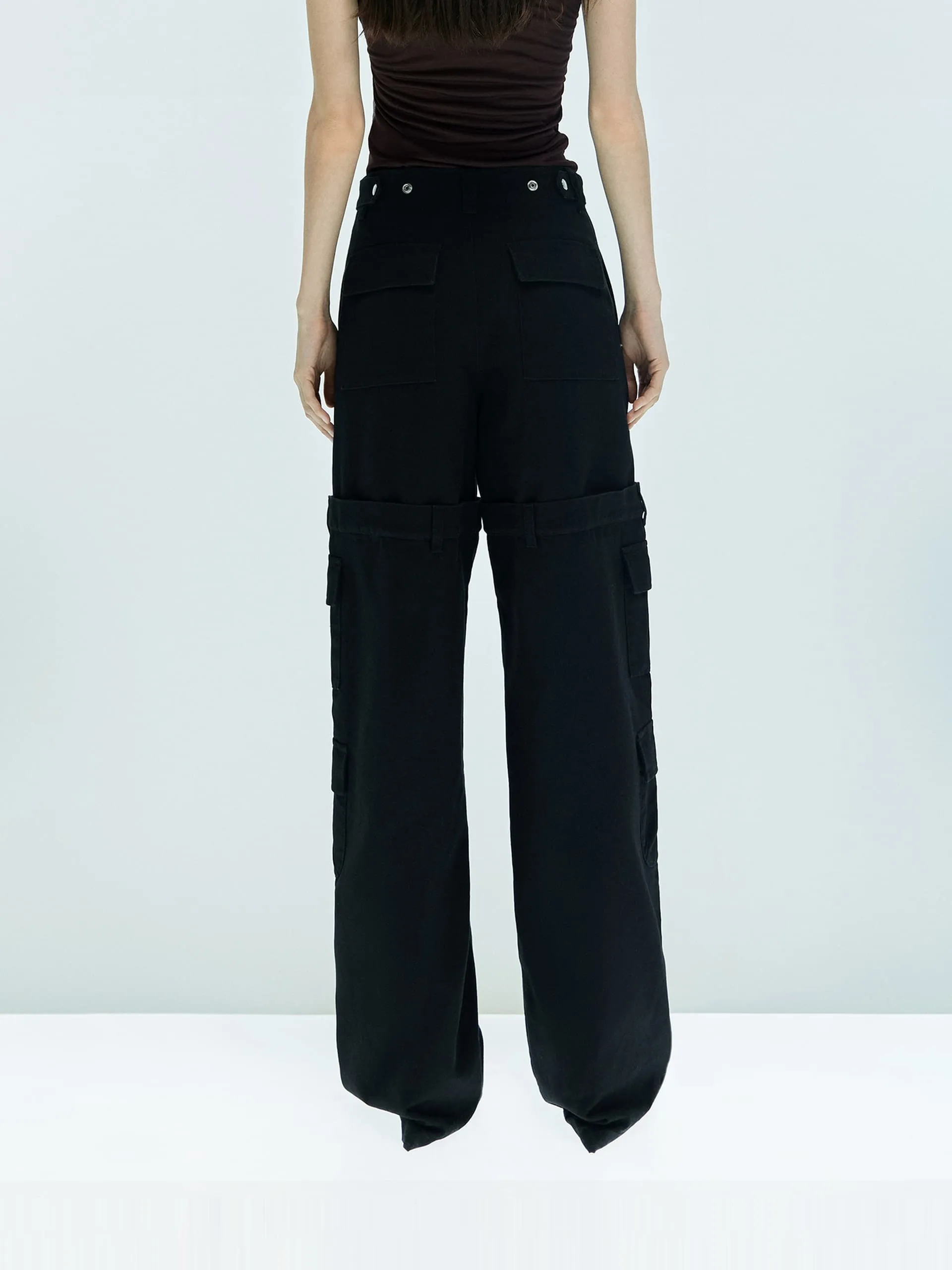 Paneled Detail Cargo Pants
