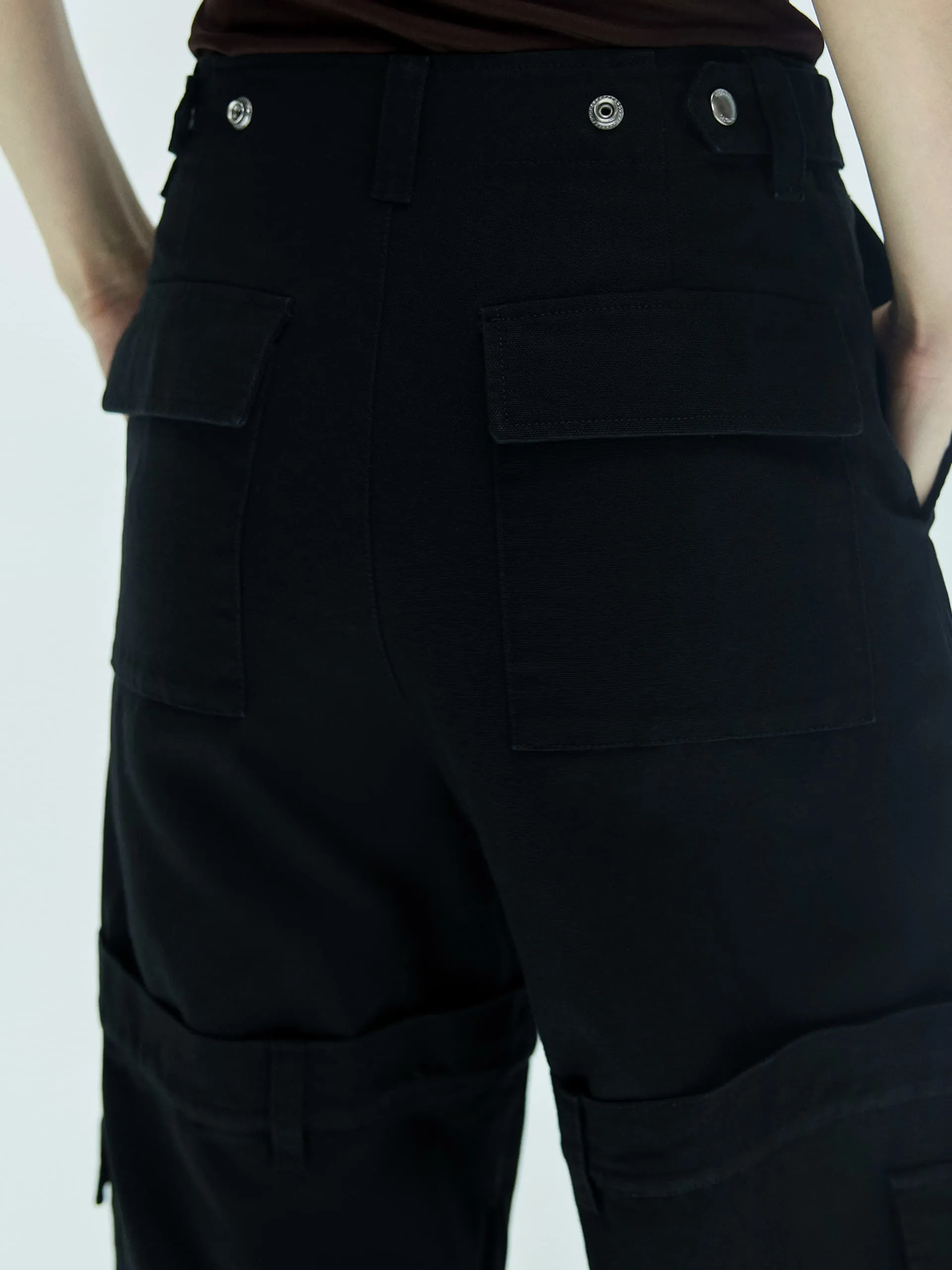 Paneled Detail Cargo Pants