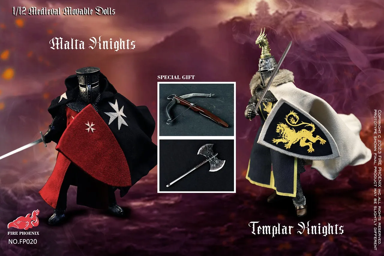 Pre-order 1/12 FIRE PHOENIX FP020 Malta Knights & Templar Knights Double Figure