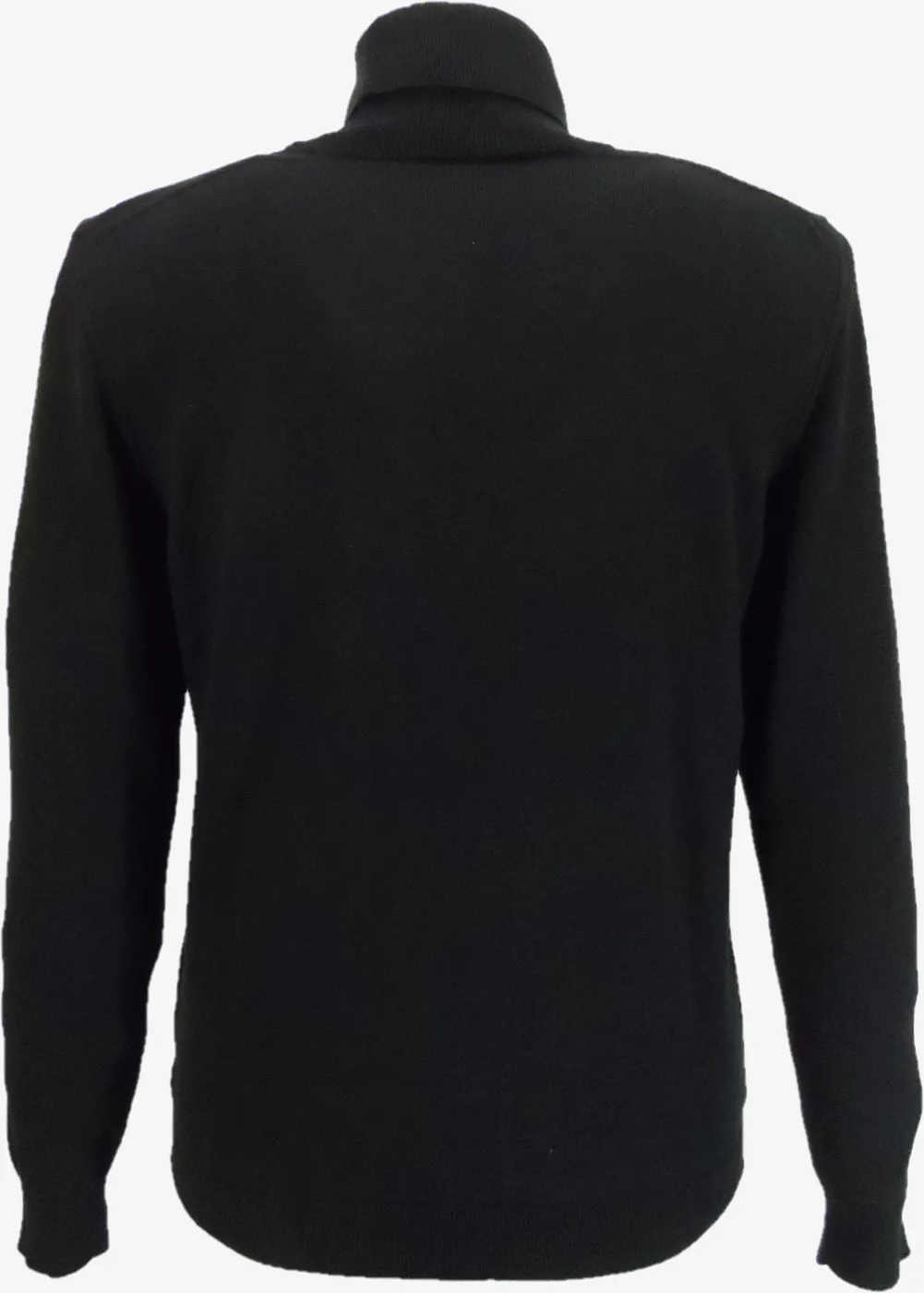 Relco Mens Black Fine Gauge Roll Neck Jumper