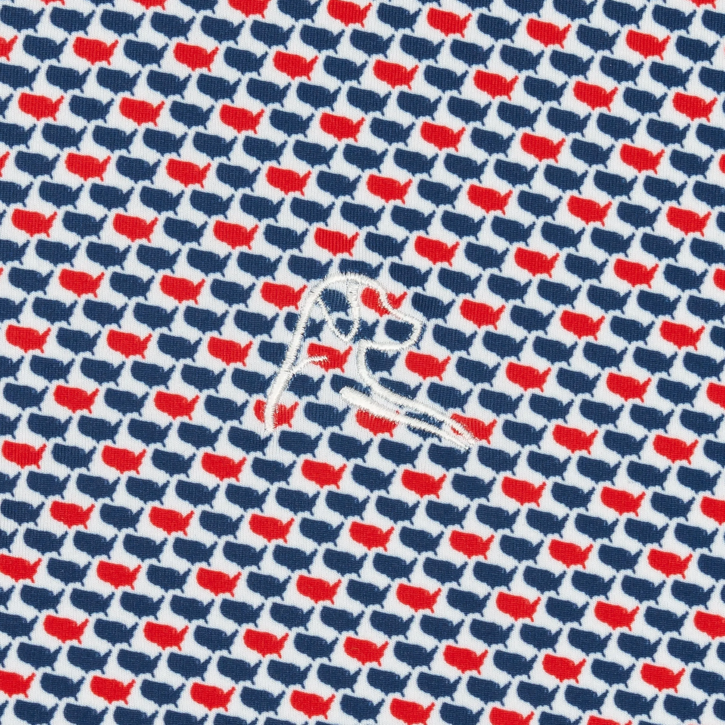 The 1776 | Performance Polo | The 1776 - Admiral Navy/Classic Red - USA