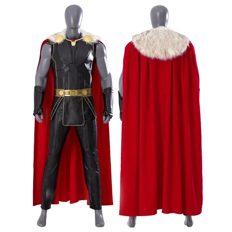 Thor Costume Thor Love and Thunder Costume Thor Black Suit With Fur Collar