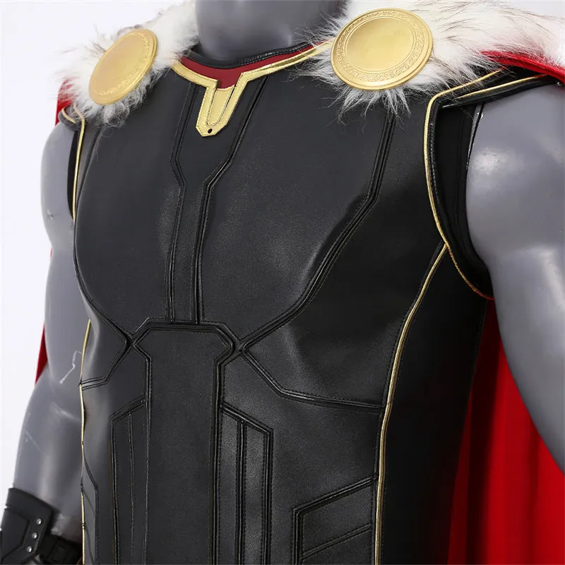 Thor Costume Thor Love and Thunder Costume Thor Black Suit With Fur Collar