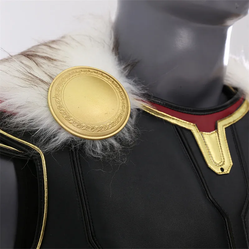 Thor Costume Thor Love and Thunder Costume Thor Black Suit With Fur Collar