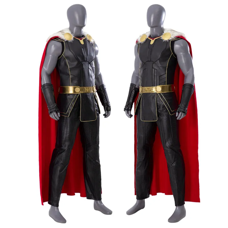 Thor Costume Thor Love and Thunder Costume Thor Black Suit With Fur Collar