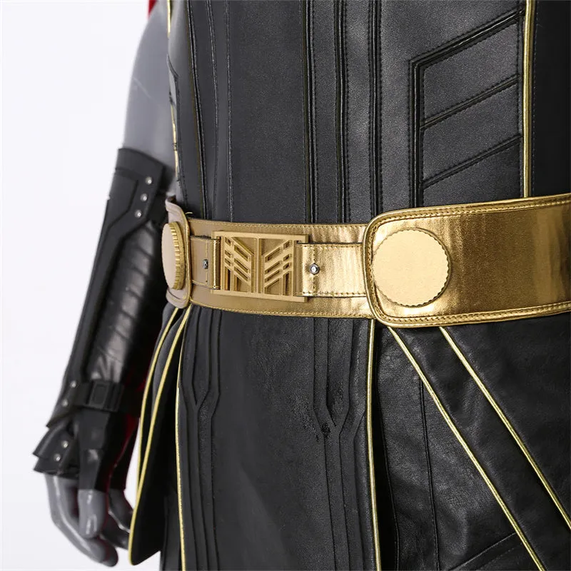 Thor Costume Thor Love and Thunder Costume Thor Black Suit With Fur Collar