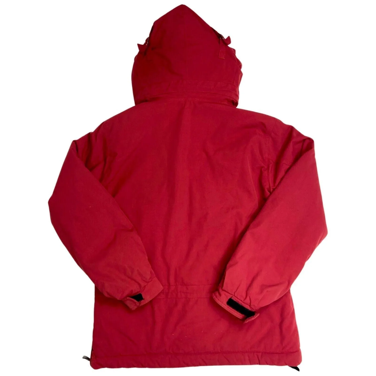 Vintage 90s 00s Red Napapijri Pullover Stitched Spellout Logo Jacket M