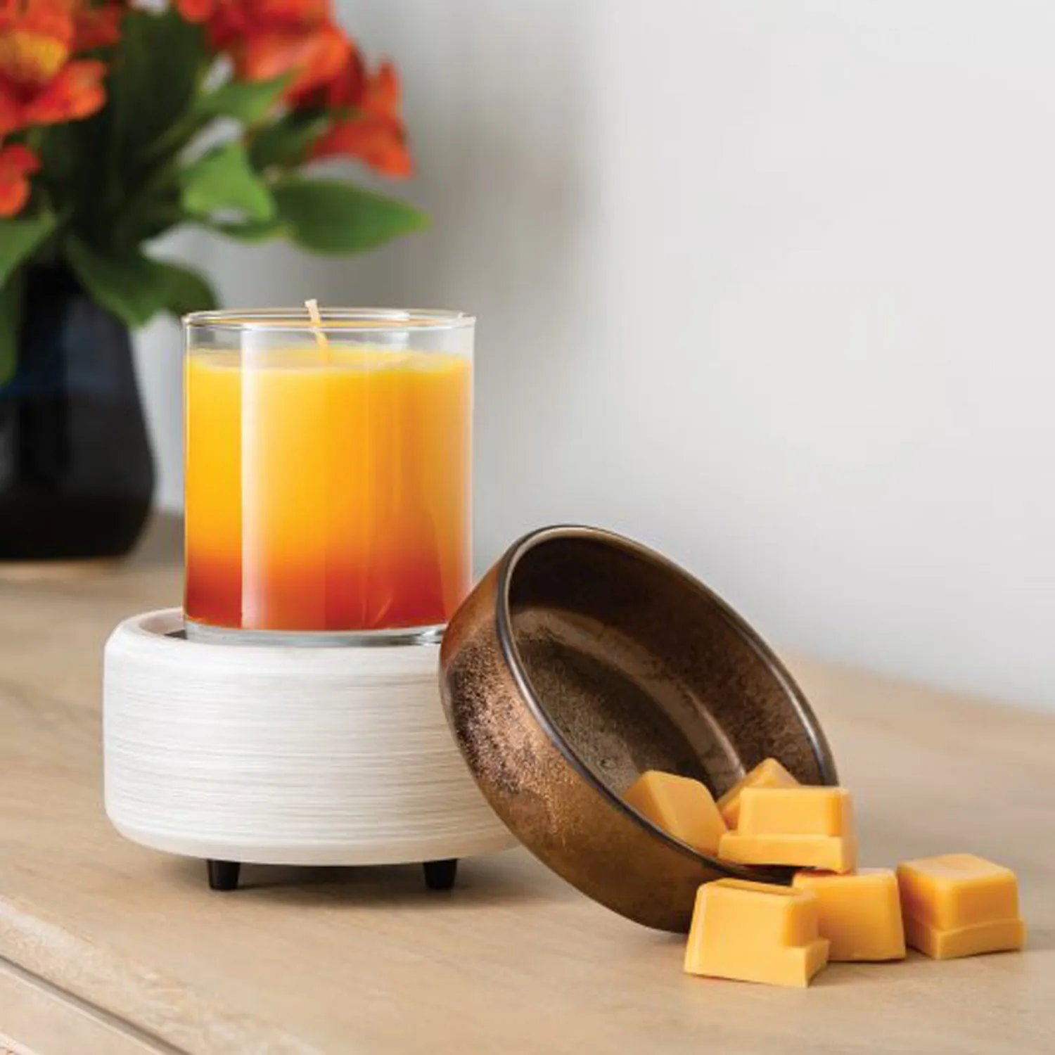 White Washed Bronze 2-In-1 Classic Fragrance Warmer CWDWWB