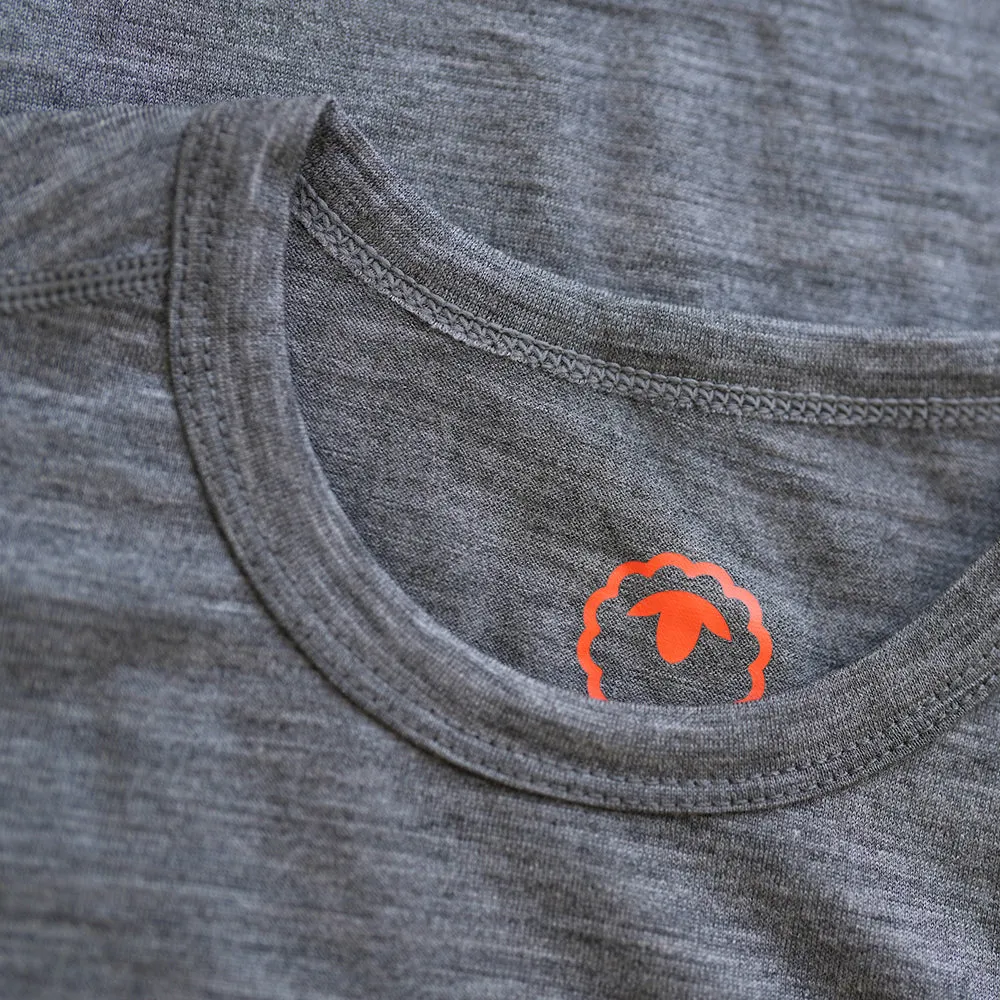 Womens Merino 180 Long Sleeve Crew (Charcoal)