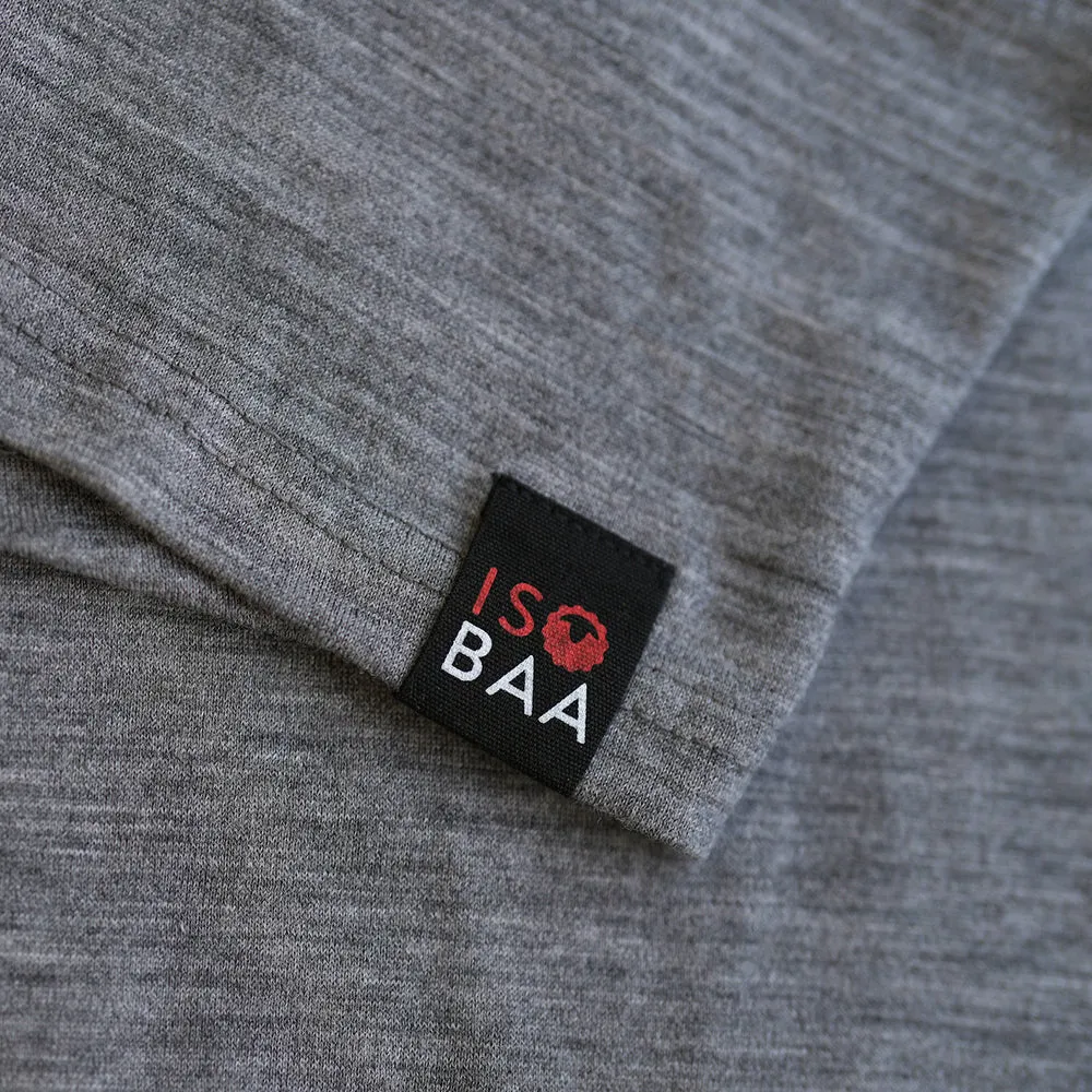 Womens Merino 180 Long Sleeve Crew (Charcoal)