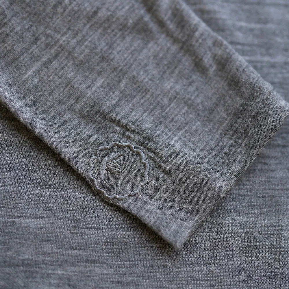 Womens Merino 180 Long Sleeve Crew (Charcoal)