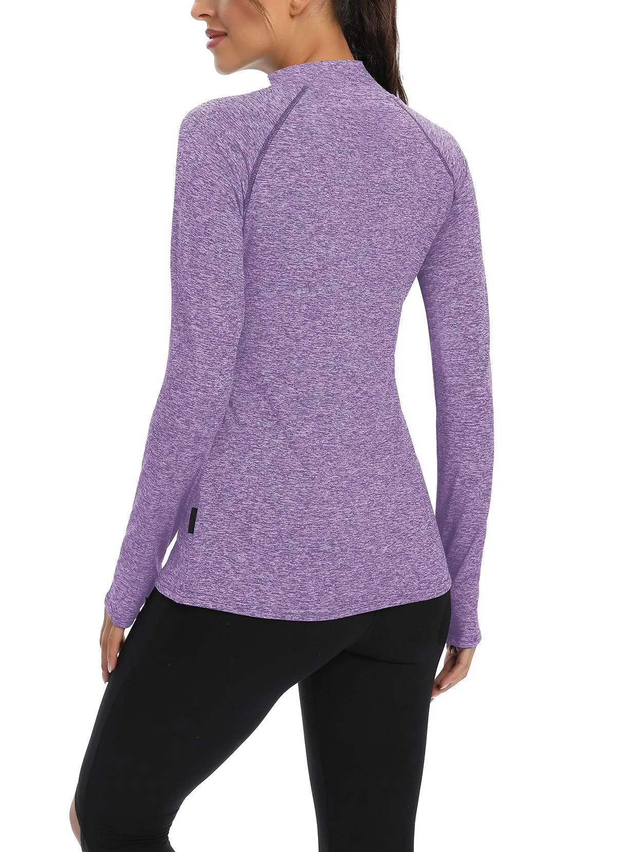 Women's Mock-neck thermal Top with thumb holes
